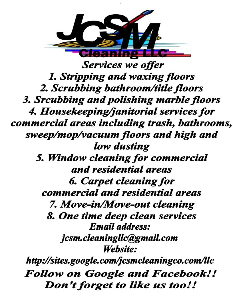 All cleaning services